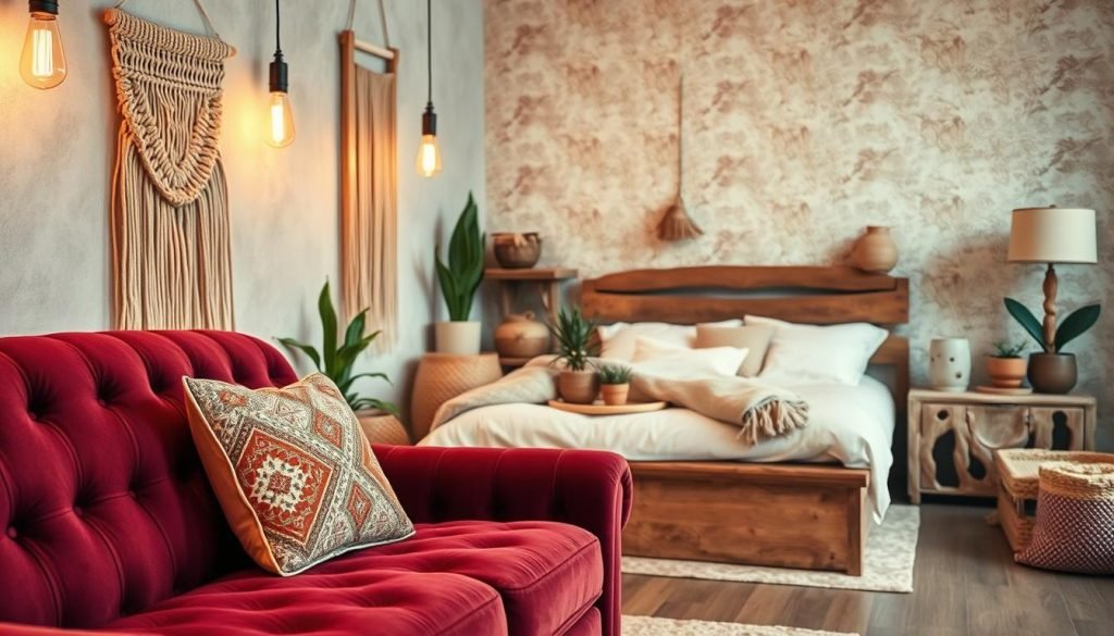 como montar um quarto boho chic