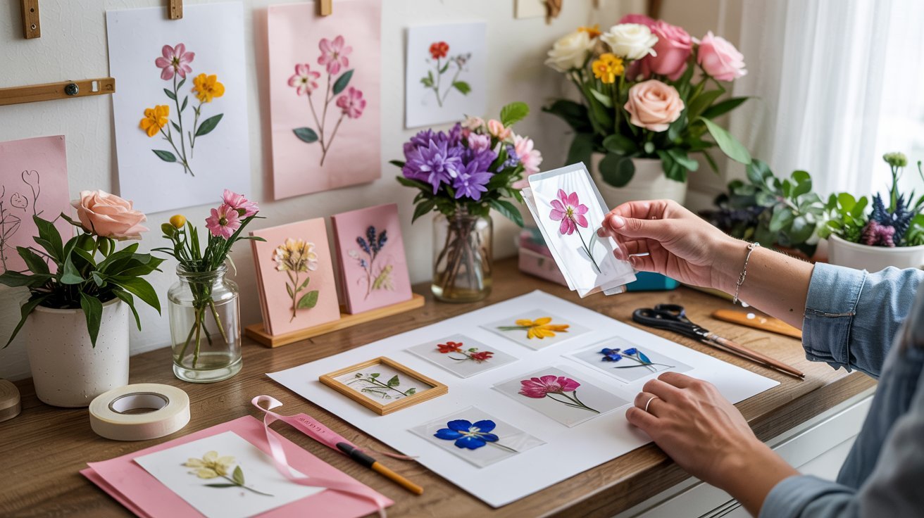 Crie Arte com Flores Prensadas e Decoração DIY